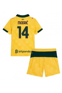 Fotbalové Dres AC Milan Luka Modric #14 Dětské Třetí Oblečení 2025-26 Krátký Rukáv (+ trenýrky)